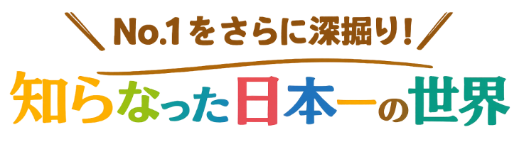 知らなかった日本一の世界